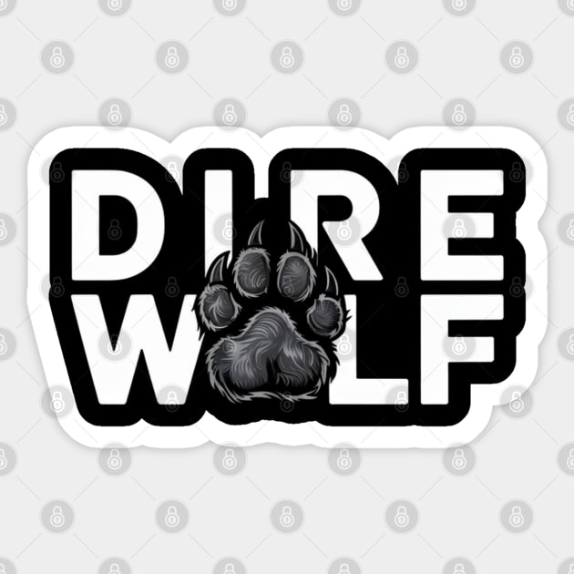 Dire-Wolf Sticker by Creatifly Graphic Tees